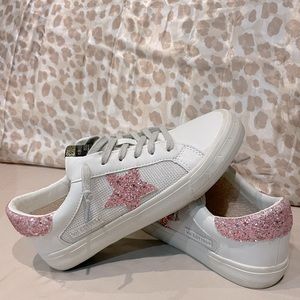 Vintage Havana white/pink sparkle sneakers